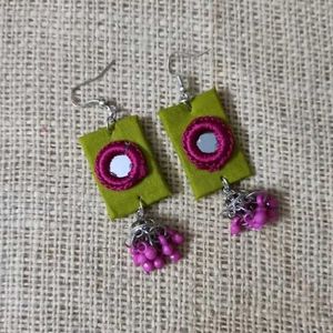 Handmade Ethnic Fabric Earrings