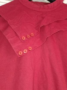 Stylish Red Tunic Top Men