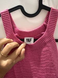 Pink Sleeveless Mini Dress