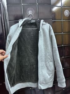 Cozy Grey Fleece Lined Hoodie