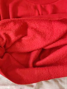 SSS Red Crew Neck Long Sleeve Sweatshirt