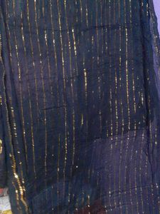 Suti Black dupatta with Golden Border