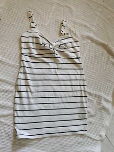 Forever21 Striped Tie-Front bodycone
