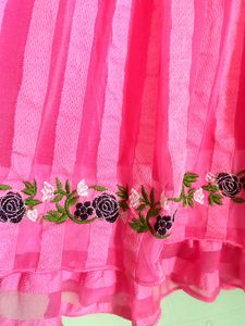Pink Cold Shoulder Top For Girls