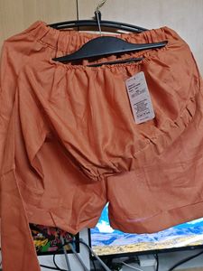 Orange Cropped Pants