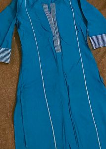 Libas Teal Blue Straight Kurti (Size S) - Unused