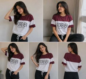 Maroon & White Graphic T-Shirt