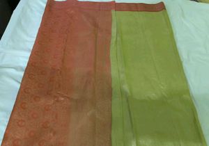 cream banarasi silk saree