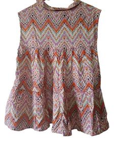 Boho Print Tiered Sleeveless Top