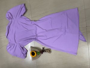 Lilac Puff Sleeve Blazer Dress