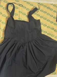 Zara black skater dress