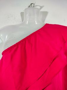 Pink One Shoulder Tops (Women's)