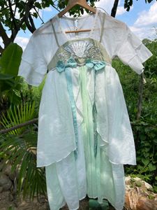 Beautiful White and Green Ethnic