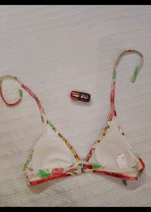 Tropical Floral Bikini Top