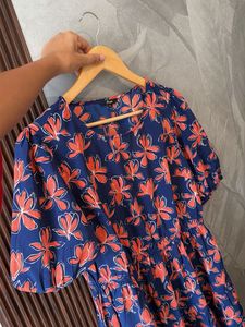 Navy Floral Print Dress/Tunic