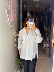 Classic White Button-Up Shirt check deta