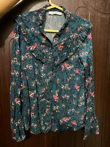 Floral Ruffle Blouse