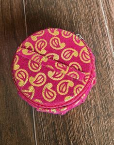 Vibrant Paisley Round Pouch