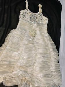 Elegant Embellished Ivory Gown