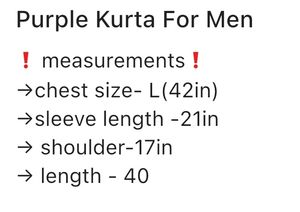 Purple Kurta For Men