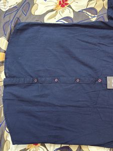 Men's Navy Blue Cotton Shirt