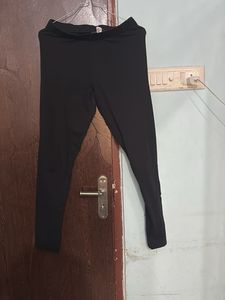 Adidas Black Leggings with Logo Detail