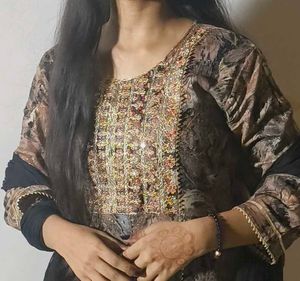 Elegant Printed Kurta Set with Dupatta