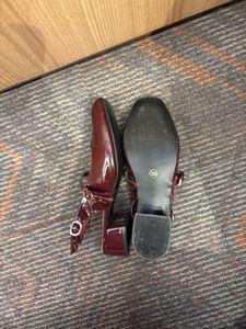 Maroon Patent Mary Jane Heels