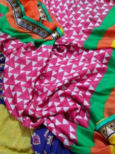 Vibrant Printed Saree