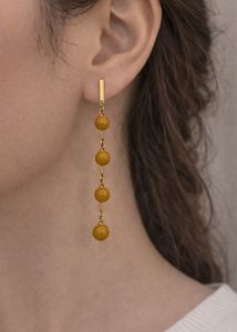 Stylish Yellow Drop Earrings