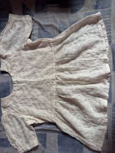 Chic White Eyelet Peplum Blouse(not wore once)