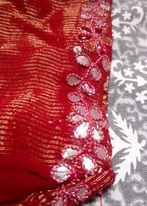 Stunning Red Brocade Blouse