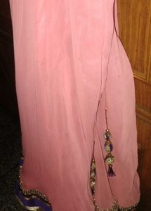Designer Purple &amp; Gold Brocade lehenga