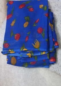 Blue Floral Print Fabric