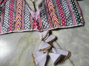 Elegant White Saree with Embroidered Blouse