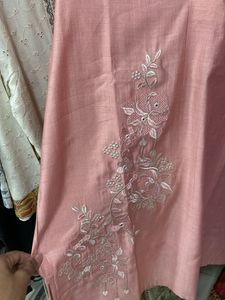 Elegant Pink Kurti with Embroidered Details