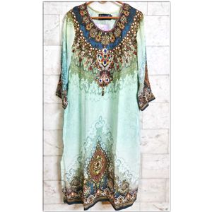 Seven East Aqua Green Embellished Kurta