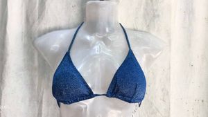 Sparkling Blue Bikini Top