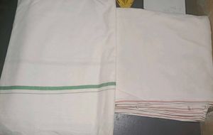 2 piece Men's White Ethnic Dhoti