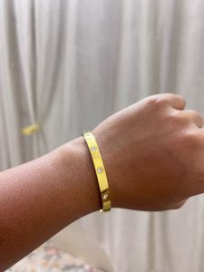 Chic Gold Bangle with Stones