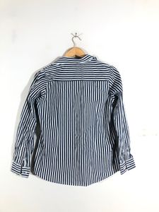 Navy Blue&amp;White Strips Casual Shirt (Women’s)