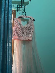 Elegant Pink Sequined Lehenga Choli