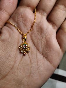 Elegant Gold- Tone Pendant Necklace