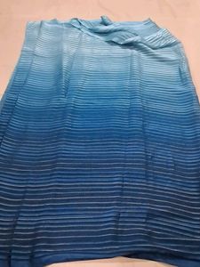Elegant Blue Striped Saree
