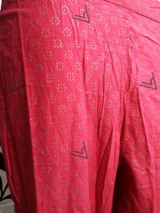 Red Kurti Set With Pants