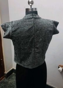 Sparkling Silver Crop Top