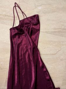 Purple Satin Dress