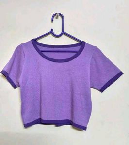 Lavender Knitted Crop Top 🪻✨