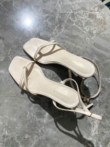 Truffle collection elegant white heels