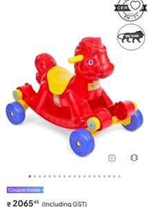 Vibrant Red Rocking Horse Toy